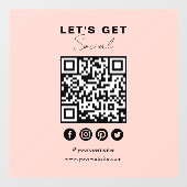 Maak verbinding met de Amerikaanse Social Media QR Raamsticker (Vel)