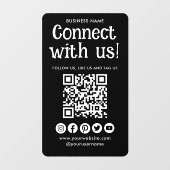 Maak verbinding met de Amerikaanse Social Media QR Raamsticker (Vel)