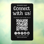 Maak verbinding met de Amerikaanse Social Media QR Raamsticker (Vel 3)