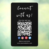 Maak verbinding met de Amerikaanse Social Media Qr Raamsticker (Vel 3)