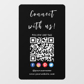 Maak verbinding met de Amerikaanse Social Media Qr Raamsticker (Vel)