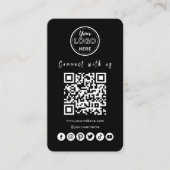 Maak verbinding met de Amerikaanse Social Media QR Visitekaartje (Voorkant)