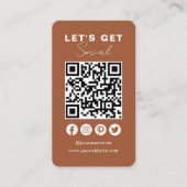 Maak verbinding met de Amerikaanse Social Media QR Visitekaartje (Voorkant)