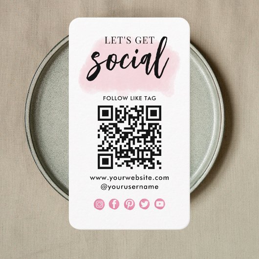 Maak verbinding met de Amerikaanse Social Media QR Visitekaartje