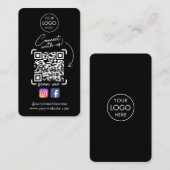 Maak verbinding met de Facebook QR-code van het zw Visitekaartje (Voorkant / Achterkant)