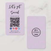 Maak verbinding met de Paarse QR-code voor sociale Visitekaartje (Voorkant / Achterkant)