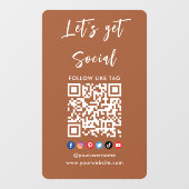 Maak verbinding met de Professional Terracotta van Raamsticker (Vel)