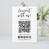 Maak verbinding met de sociale media QR-code van o Kaart (Staand voorkant)