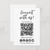 Maak verbinding met de sociale media QR-code van o Kaart (Voorkant / Achterkant)