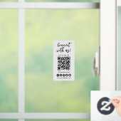 Maak verbinding met de sociale media QR-code van o Raamsticker (Huis)