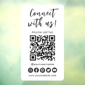 Maak verbinding met de sociale media QR-code van o Raamsticker (Vel 3)