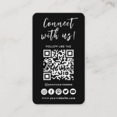 Maak verbinding met de sociale media QR-code van o Visitekaartje (Voorkant)