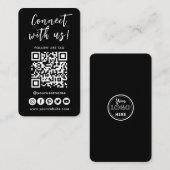 Maak verbinding met de sociale media QR-code van o Visitekaartje (Voorkant / Achterkant)