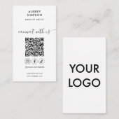 Maak verbinding met de sociale media QR-code van o Visitekaartje (Voorkant / Achterkant)