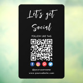 Maak verbinding met de zwarte Qr-code voor sociale Raamsticker (Vel 3)