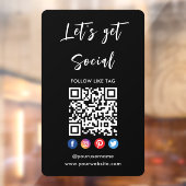 Maak verbinding met de zwarte Qr-code voor sociale Raamsticker (Vel 2)