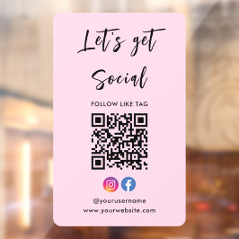 Maak verbinding met het Amerikaanse Instagram Face Raamsticker