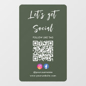 Maak verbinding met het Amerikaanse Instagram Face Raamsticker (Vel)