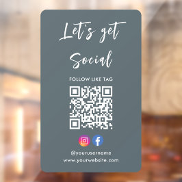 Maak verbinding met het Amerikaanse Instagram Face Raamsticker