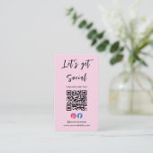 Maak verbinding met het Amerikaanse Instagram Face Visitekaartje (Staand voorkant)