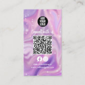 Maak verbinding met ons Instagram Facebook Social  Visitekaartje (Voorkant)