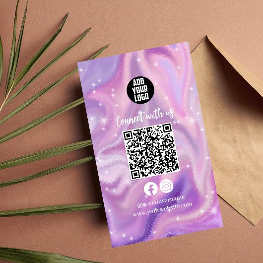 Maak verbinding met ons Instagram Facebook Social  Visitekaartje