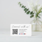 Maak verbinding met ons Logo Qr Code Social Media  Visitekaartje (Staand voorkant)