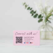 Maak verbinding met ons Logo Qr Code Social Media  Visitekaartje (Staand voorkant)