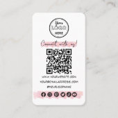 Maak verbinding met ons minimalistische sociale me visitekaartje (Voorkant)