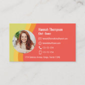 Maak verbinding met ons | Moderne foto-kleurige QR Visitekaartje (Voorkant)