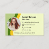 Maak verbinding met ons | Moderne QR-fotocode groe Visitekaartje (Voorkant)