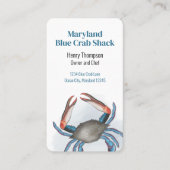 Maak verbinding met ons | QR Code Blue Crab Coasta Visitekaartje (Voorkant)