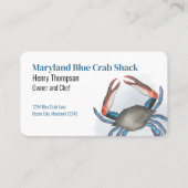 Maak verbinding met ons | QR Code Blue Crab Coasta Visitekaartje (Voorkant)