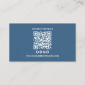 Maak verbinding met ons | QR-code Eenvoudige Logo Visitekaartje (Achterkant)