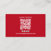 Maak verbinding met ons | QR-code Eenvoudige Logo  Visitekaartje (Achterkant)