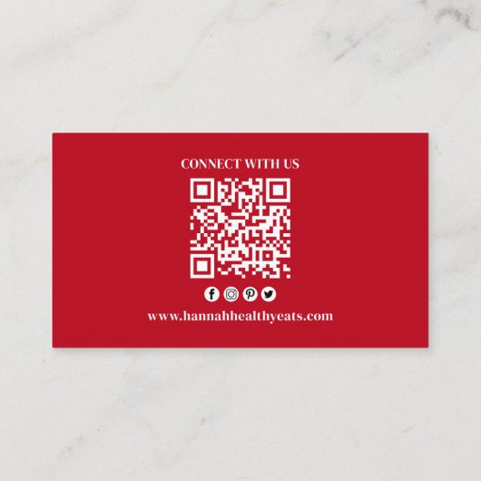 Maak verbinding met ons | QR-code Eenvoudige Logo  Visitekaartje (Achterkant)