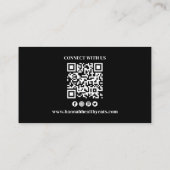 Maak verbinding met ons | QR-code Eenvoudige Logo  Visitekaartje (Achterkant)