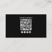 Maak verbinding met ons | QR-code Eenvoudige Logo Visitekaartje (Achterkant)