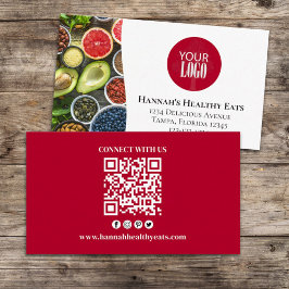 Maak verbinding met ons | QR-code Eenvoudige Logo Visitekaartje