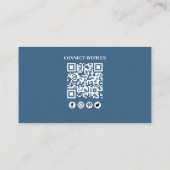 Maak verbinding met ons | QR-code Eenvoudige Logo  Visitekaartje (Achterkant)
