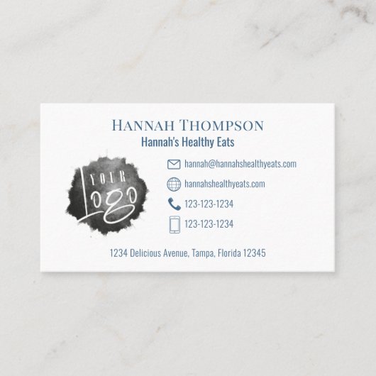 Maak verbinding met ons | QR-code Eenvoudige Logo Visitekaartje (Voorkant)