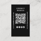 Maak verbinding met ons | QR-code Eenvoudige Logo Visitekaartje (Achterkant)