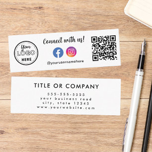 Maak verbinding met ons QR-code Instagram Facebook Mini Visitekaartje