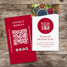 Maak verbinding met ons | QR Code Logo Modern Foto Visitekaartje