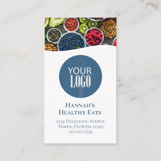 Maak verbinding met ons | QR-code Logo Moderne fot Visitekaartje (Voorkant)