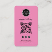 Maak verbinding met ons | QR-code sociale media ro Visitekaartje (Voorkant)