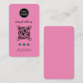 Maak verbinding met ons | QR-code sociale media ro Visitekaartje (Voorkant / Achterkant)