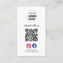 Maak verbinding met ons | QR-code sociale media wi Visitekaartje