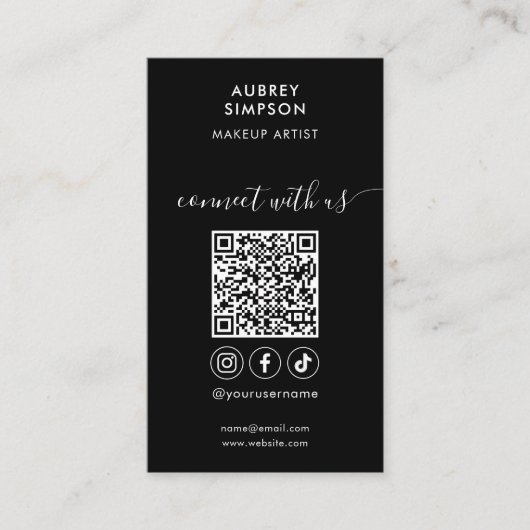 Maak verbinding met ons QR-codescript voor sociale Visitekaartje (Voorkant)