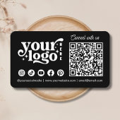 Maak verbinding met ons Social Media QR Code Black Visitekaartje